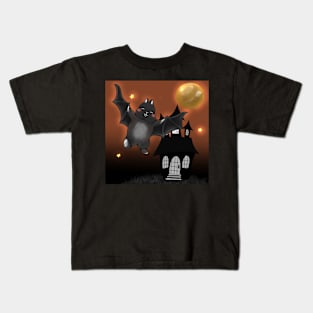 BAT BUNNY outside the Halloween castle Kids T-Shirt